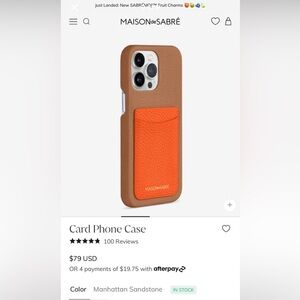NWT MAISONdeSABRE iPhone Case 13 or 14 Pro